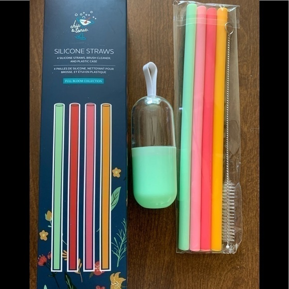Chip and tonic silicone straw set - Picture 1 of 1
